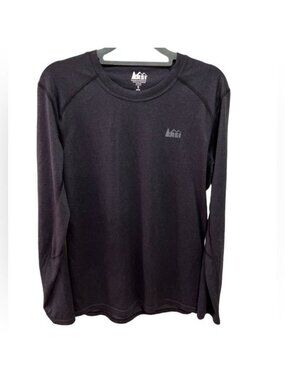 REI base layer long sleeve black shirt size small winter warmth hiking outdoors